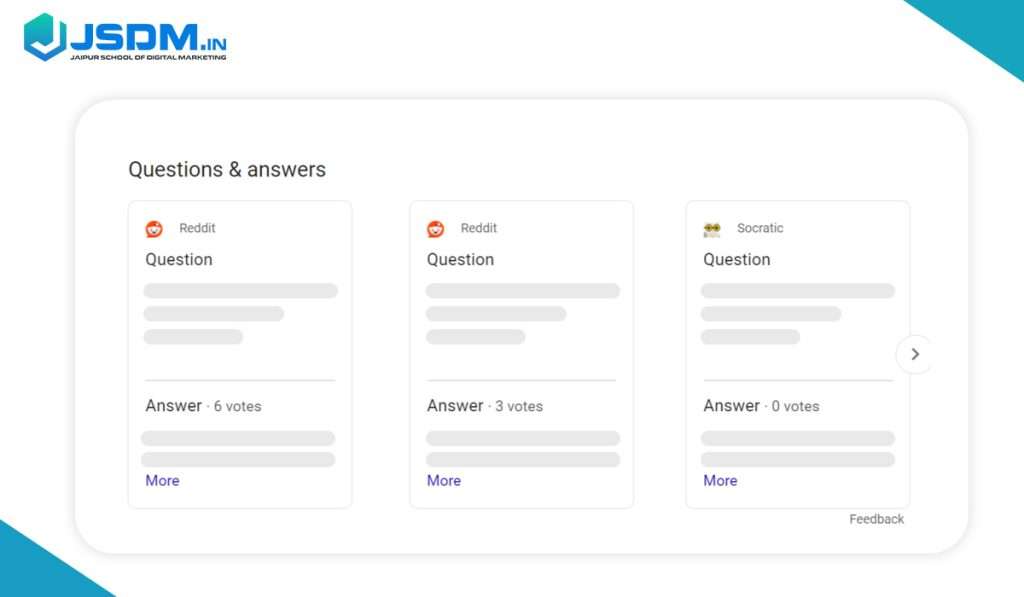 Education Q&A Schema preview in SERP